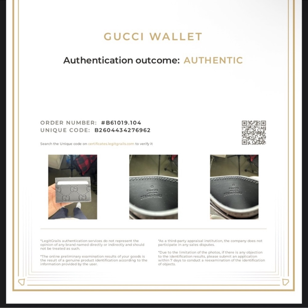Gucci Embossed Black Card Holder - Picture 3 of 4